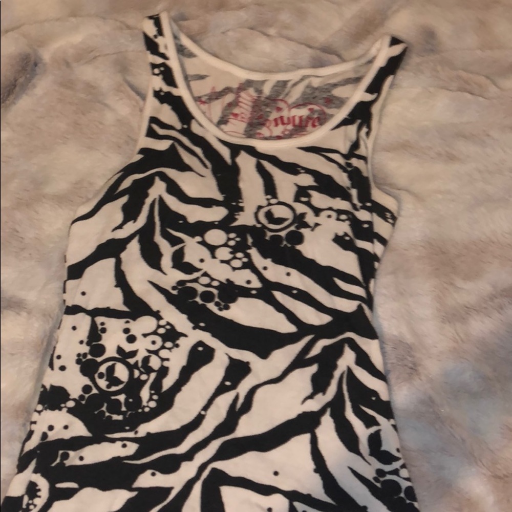 Black and white zebra striped shirt